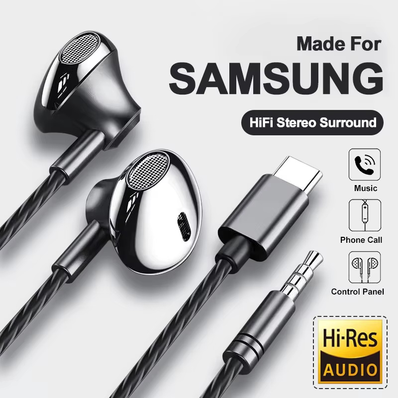 Audiophile Headphone Wired - Type-C In-Ear Wired Karaoke Headphones 3.5mm