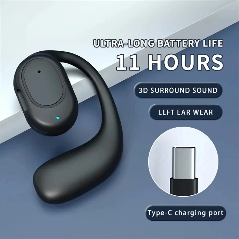 Wireless One Ear Hook Headphon - Bluetooth Headset On Ear บทวิจารณ์และราคา