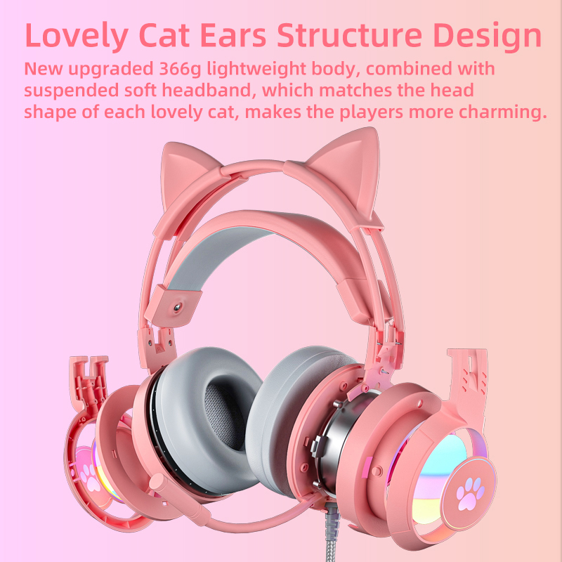 pink Gaming Headset for PC, PS - Gaming Headset Rgb บทวิจารณ์และราคา