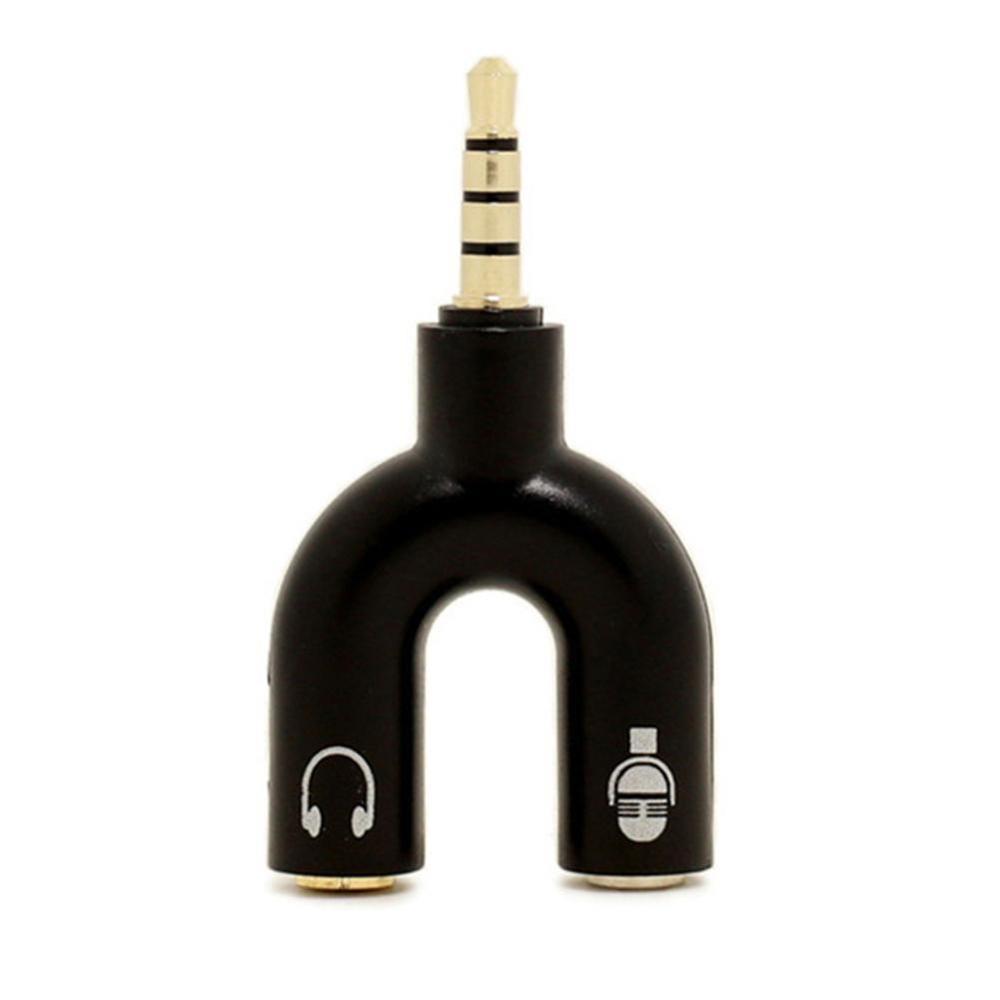 1PC Dual 3.5MM U Type Adapter  - Earphone Splitter Jack บทวิจารณ์และราคา