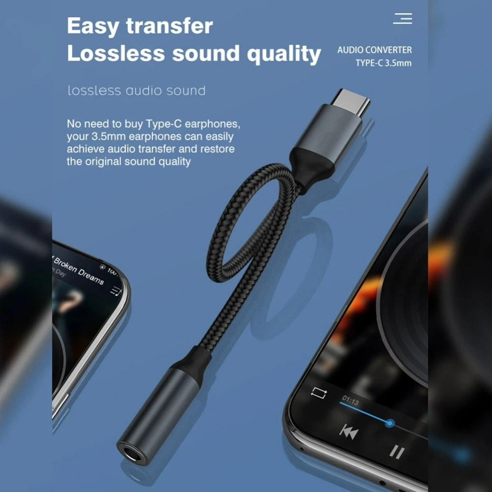 USB Type C To 3.5mm Audio Adap - Audiophile Headphone Wired บทวิจารณ์และราคา