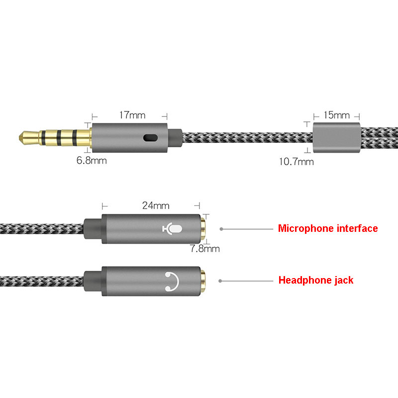 3.5mm Audio Splitter Y Jack 1  - Earphone Splitter Jack บทวิจารณ์และราคา