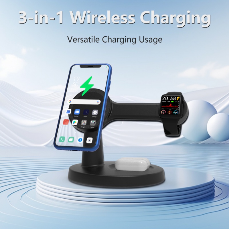 New 3-in-1 magnetic wireless c - Headphone Stand Desk บทวิจารณ์และราคา