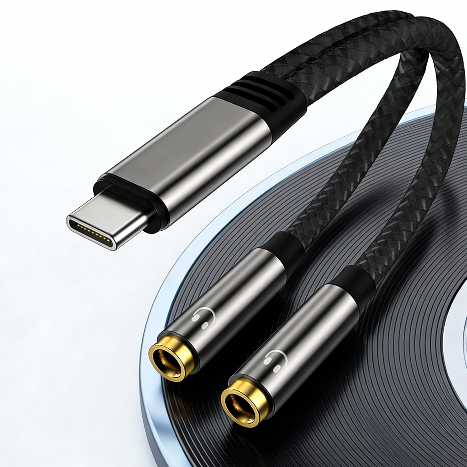 USB C To Dual 3.5mm Female Hea - Earphone Splitter Jack บทวิจารณ์และราคา