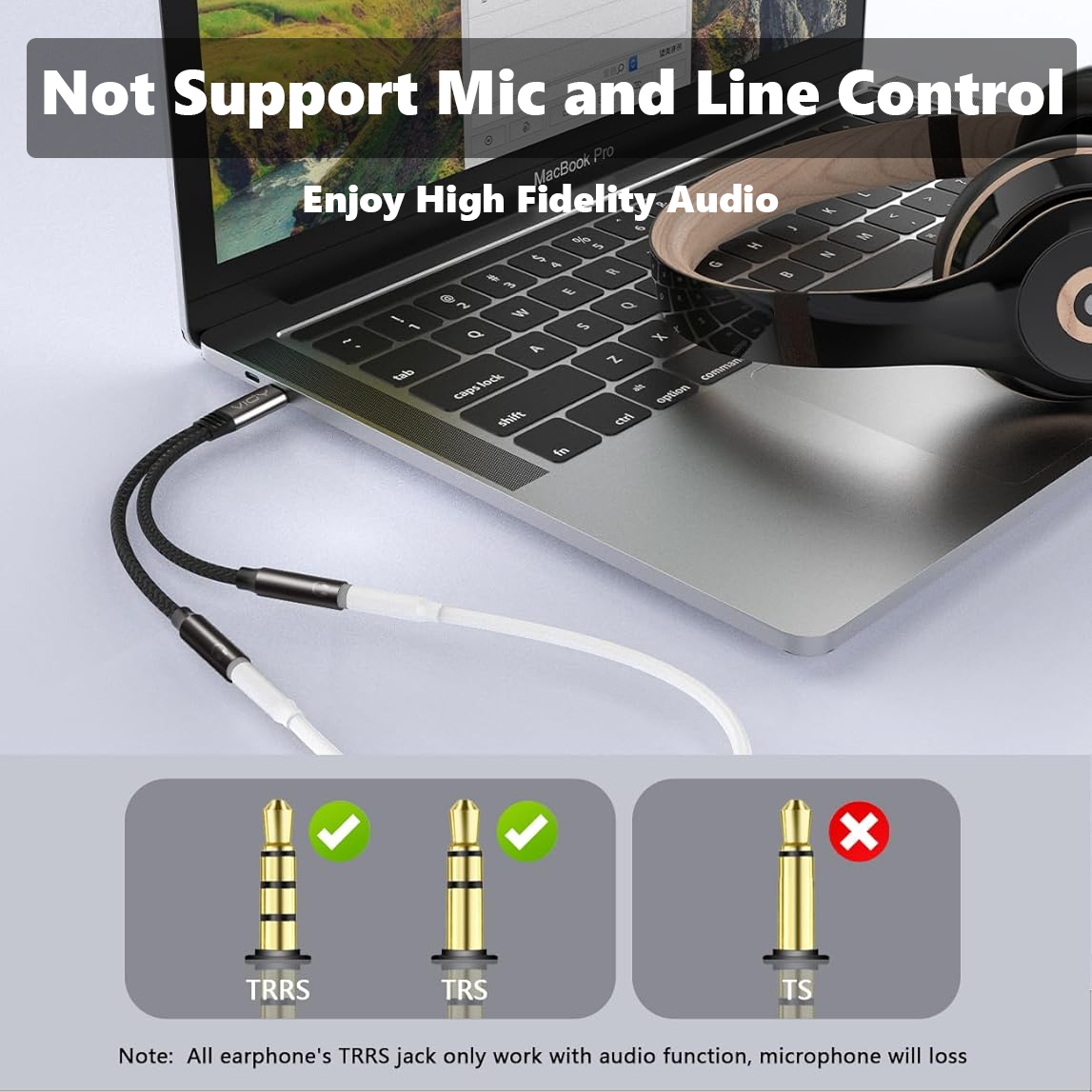 USB C To Dual 3.5mm Female Hea - Earphone Splitter Jack บทวิจารณ์และราคา