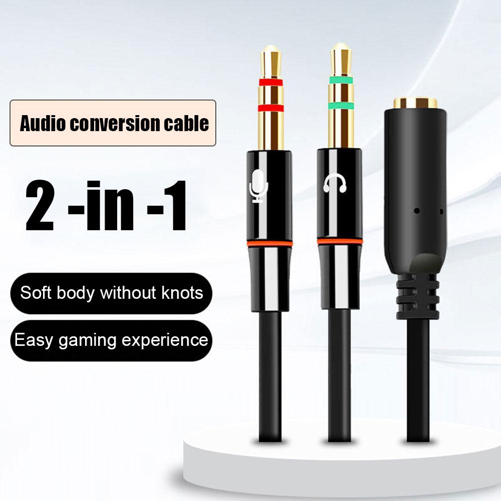 Headphone Microphone Audio Con - Audio Splitter Y บทวิจารณ์และราคา