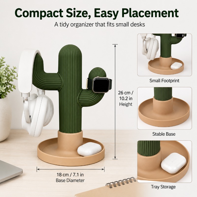 Minimalist Cactus Headset Stan - Headphone Stand Desk บทวิจารณ์และราคา
